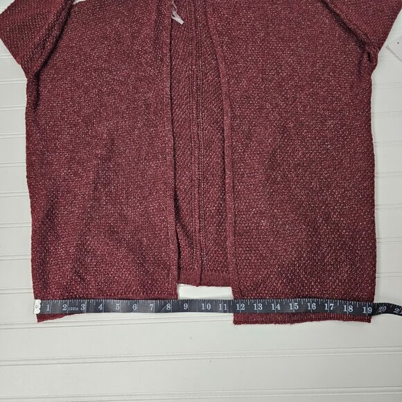 Pink Clover Women's Burgundy Open Front Rolled Cuff Cardigan Size SP NWT - Picture 14 of 16